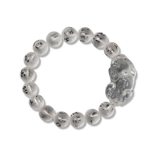 Himalayan White Crystal Pixiu Bracelet - Inner Manifestation