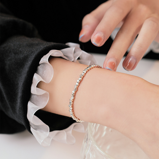 Irregular Silver Beads Bracelet - Inner Manifestation