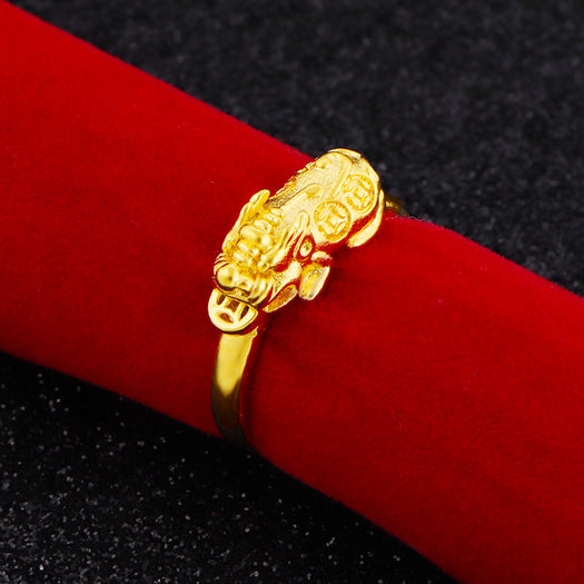 Gold Pixiu Brass Ring - Inner Manifestation