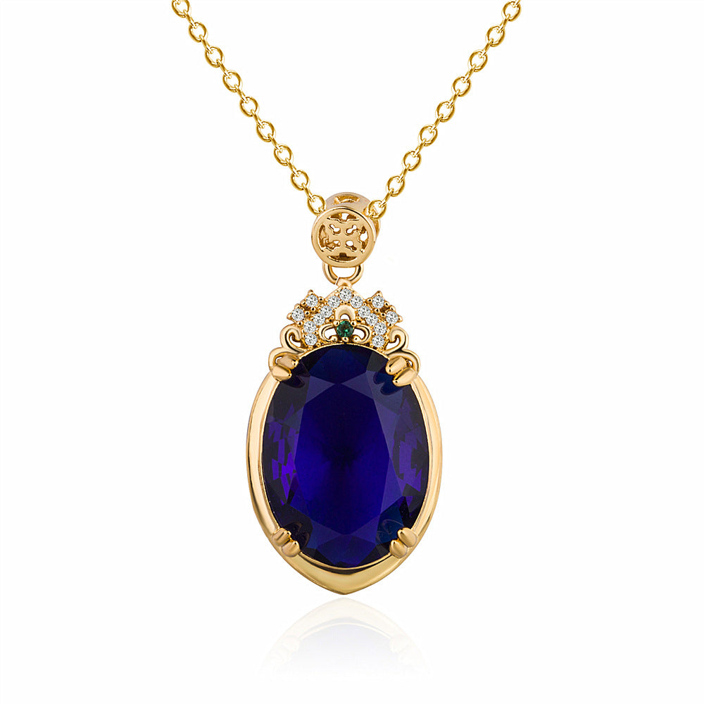 Blue Sapphire Gem Necklace - Inner Manifestation