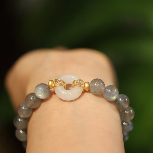 Natural Gray Moonstone Healing Bracelet - Inner Manifestation