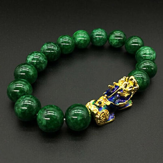 Golden Pixiu Green Beads Wealth Bracelet - Inner Manifestation