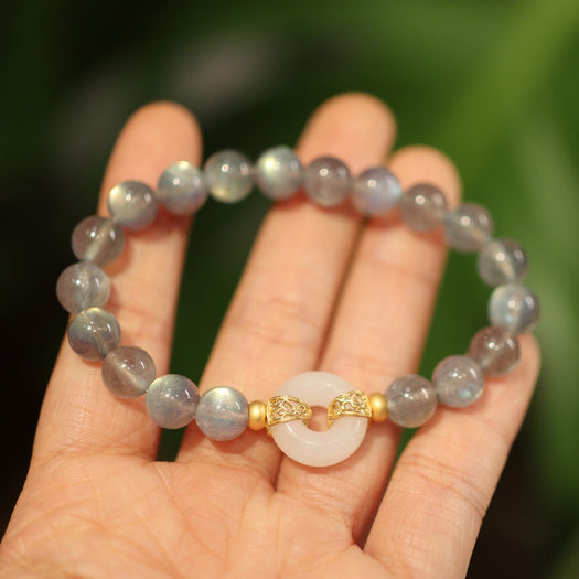 Natural Gray Moonstone Healing Bracelet - Inner Manifestation
