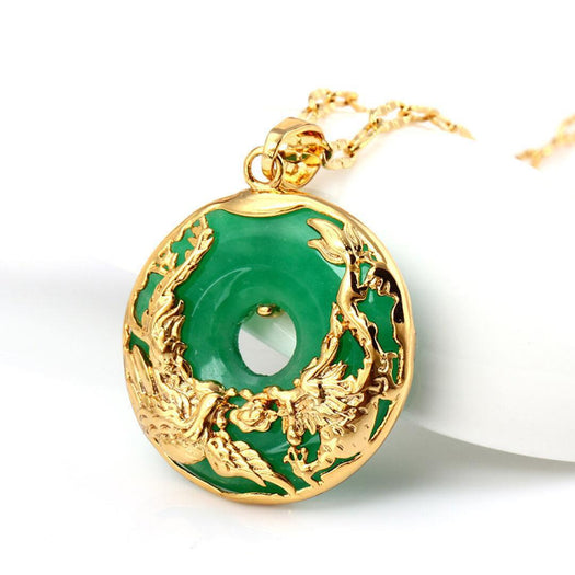 Green Jade Feng Shui Necklace - Inner Manifestation