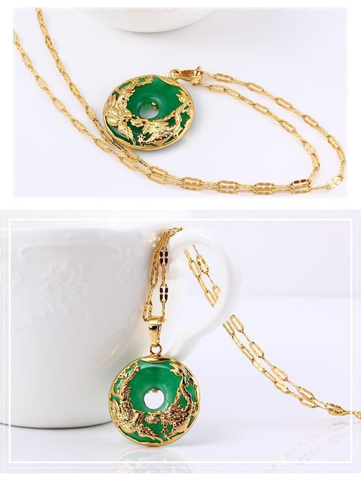 Green Jade Feng Shui Necklace - Inner Manifestation