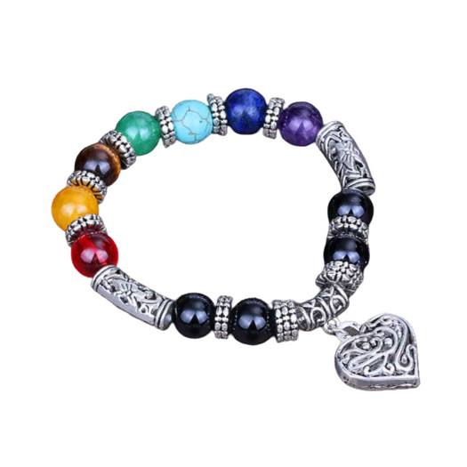7 Chakra Natural Stone Healing Bracelet - Inner Manifestation