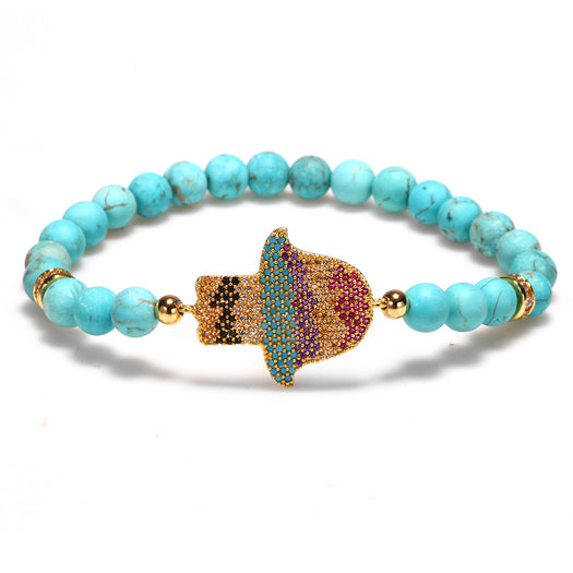Natural Turquoise Protection Bracelet - Buddha Prayers Shop