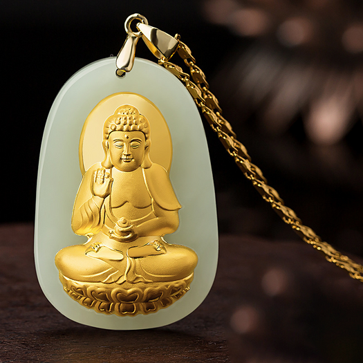 Jade Buddha Necklace - Buddha Prayers Shop