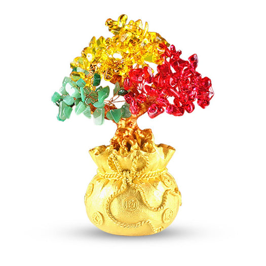 Wealth, Health, & Protection Chakra Money Tree Ornament - Buddha Power Store